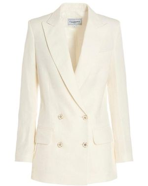 CASABLANCA Double Breasted Blazer - White