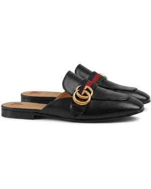 Gucci Square Toe Muller Shoes - Black