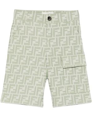 Fendi Logo-Pattern Cargo Shorts - Multicolor