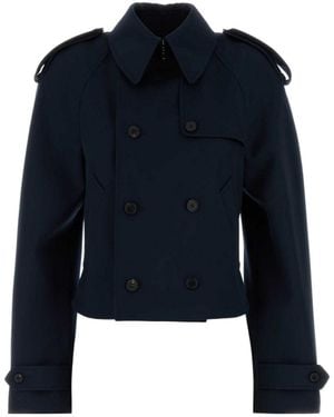 McQueen Double Breasted Trech Jacket - Blue