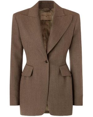 Ermanno Scervino Single-Breasted Jacket - Brown