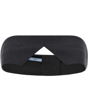 Prada Buttoned Wide Belt - Black