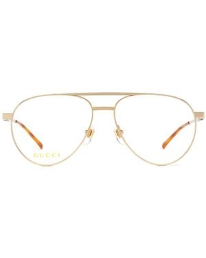 Gucci Eyewear Pilot-Frame Glasses - White