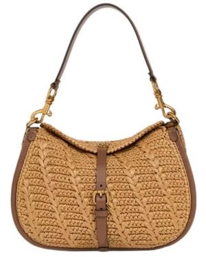 Etro Interwoven Medium Pony Bag - Brown