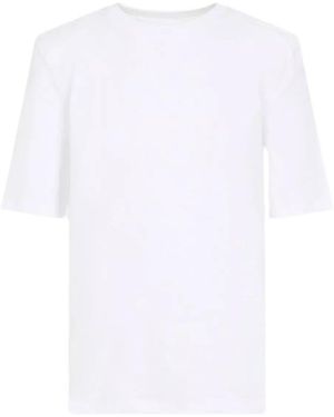 Frankie Shop Carrington Padded Shoulder T-Shirt - White