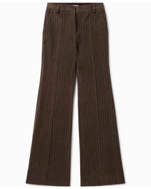1989 STUDIO Pinstriped Flared Pants - Brown