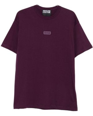 Versace Logo-Plaque T-Shirt - Purple