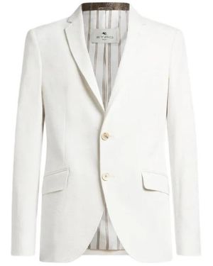 Etro Roma Single-Breasted Blazer - White