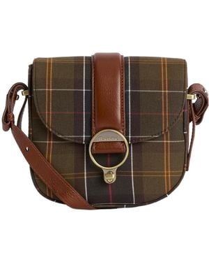 Barbour Fashionable And Versatile Elm Plaid Crossbody Bag - Brown
