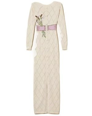 Twinset Inlay Long Treeblend Dress - Natural
