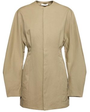 AURALEE Long-Sleeved Crew Neck Casual Jacket - Natural