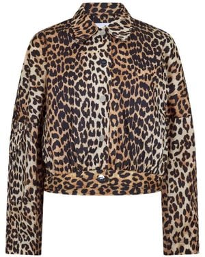 Ganni Print Casual Jacket - Black