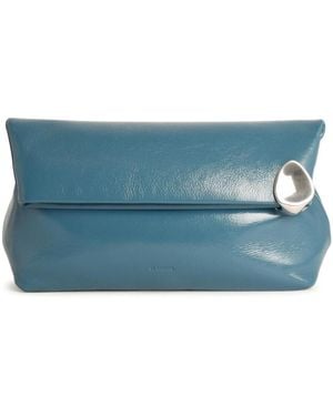 クラッチバッグ Jil Sander 'Jewel' 'Ocean' Leather Clutch Jil Sander Clutches and evening bags for Women | Online Sale