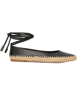Max Mara Braided Ankle Espadrilles - Black