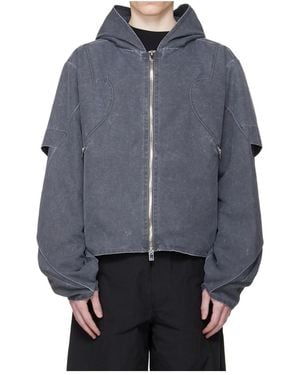 HELIOT EMIL Crinis Hooded Casual Jacket - Blue