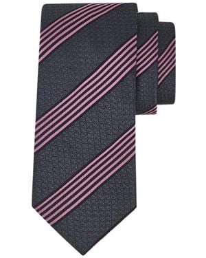 Ferragamo Regimental Gancini Silk Jacquard Tie - Blue
