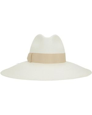 Borsalino Sophie Wide-Brim Hat - White
