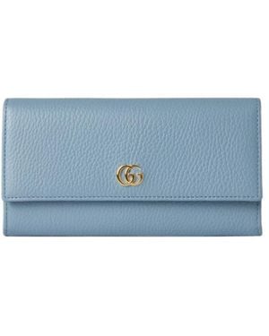 Gucci Double G Continental Wallet - Blue