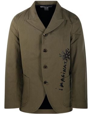 Comme des Garçons Comme Des Garçons Shirt World Hope Printed Blazer - Green