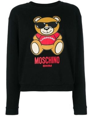 Moschino Bear Printed Jumper - Black