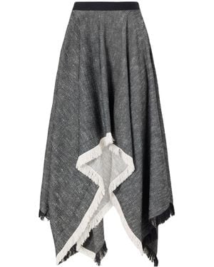 Kallmeyer Colorblock Midi Skirt - Gray
