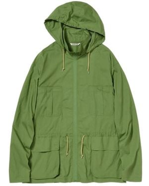 AURALEE Cotton-Lawn Hooded Jacket - Green
