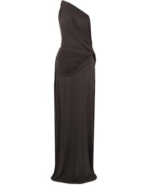Alex Perry Simple One-Shoulder Maxi Dress - Black