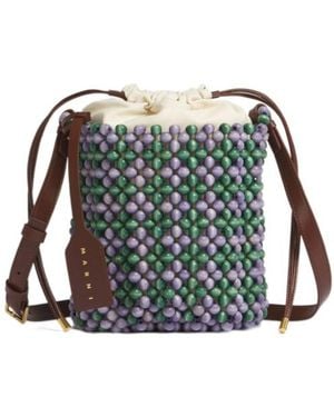Marni Lilac And Beads Bag - Green