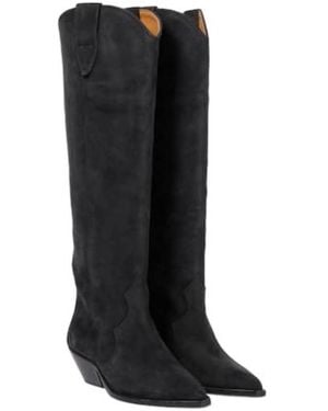 Isabel Marant Block-Heel Pointed-Toe Boots - Black