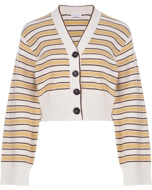 Brunello Cucinelli Striped Knitwear - Metallic