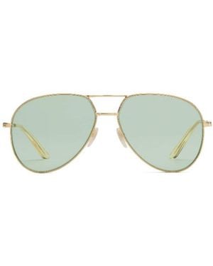 Gucci Eyewear Aviator Frame Sunglasses - Green