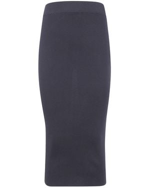 Entire studios Ribbed-Knit Midi Skirt - Blue