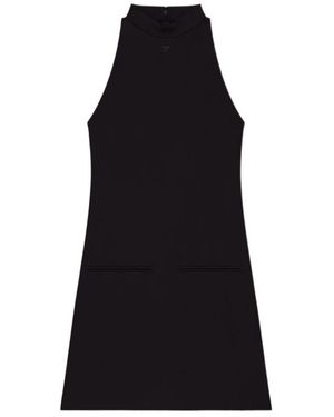 Courreges Heritage Crepe A-Line Dress - Black