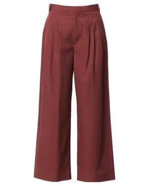 Rag & Bone Pleated Wide-Leg Pants - Red
