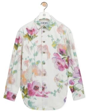 Loewe Floral Oversized Jacket - White