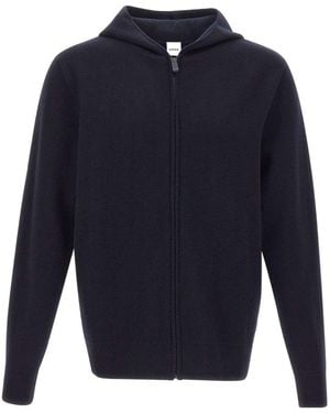 Aspesi Zip-Up Hooded Jumper - Blue