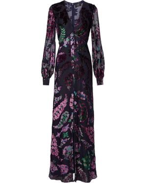 Etro Embroidered Tulle Dress - Blue