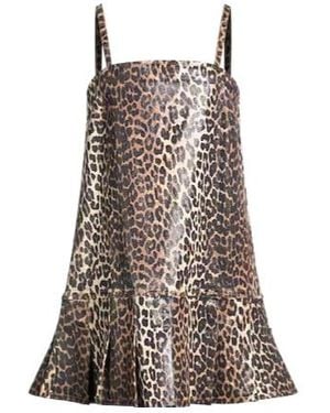 Ganni Mini Sundress - Brown