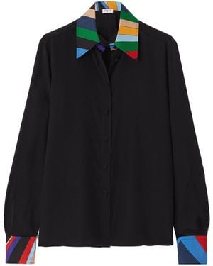 PUCCI Printed Silk-Crepe Shirt - Black
