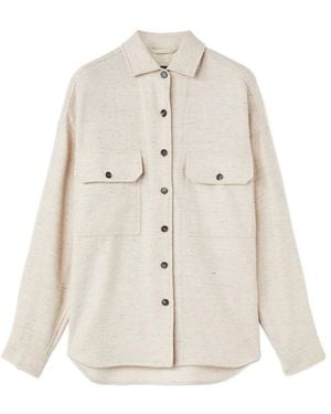 Loro Piana Jenna Collared Button-Up Shirt - Natural