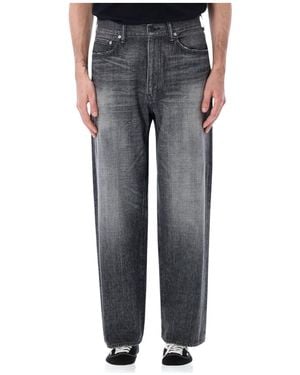Nanamica Washed Wide-Leg Jeans - Grey
