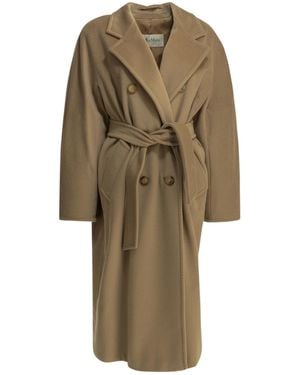 Max Mara 'Icon' Long Coat - Natural