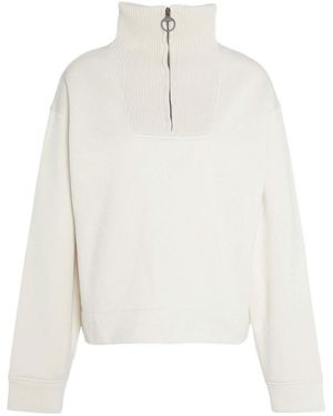Barbour Fleur Half-Zip Sweatshirt - White