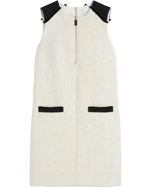 Max Mara Mito Half-Zip Mini Dress - White