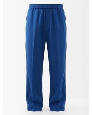 Gucci Interlocking G Wide Leg Trousers - Blue