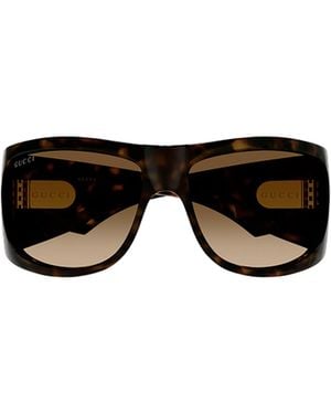 Gucci Eyewear Aviator Frame Sunglasses - Black