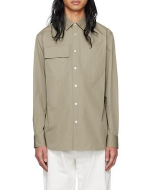 Jil Sander Buttoned Long-Sleeved Shirt - Natural