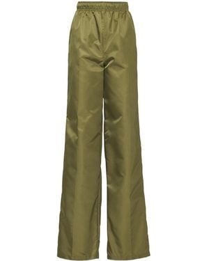 Prada Elasticated Waistband Straight-Leg Pants - Green