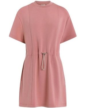 Varley Drawstring-Waist Mini Dress - Pink