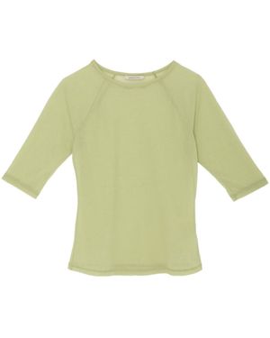 Paloma Wool Pia Fitted Mesh Top - Green